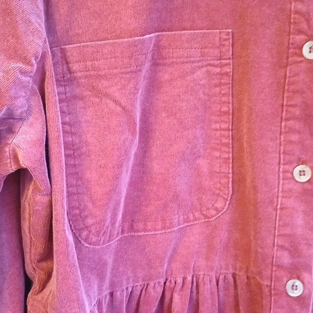 Jodifl Corduroy Peplum tiered Mini Boho Western Dress Size L - Picture 6 of 11